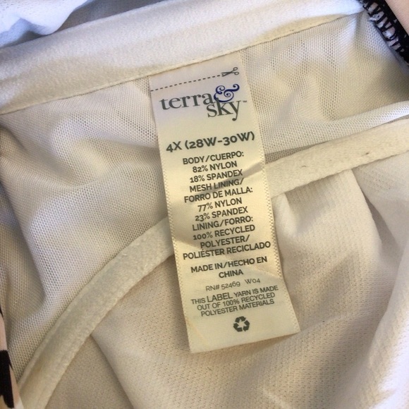 Terra & Sky Womens Leopard Print Tie Bralette Bikini Top Size 4X (28W-30W) - Picture 6 of 7